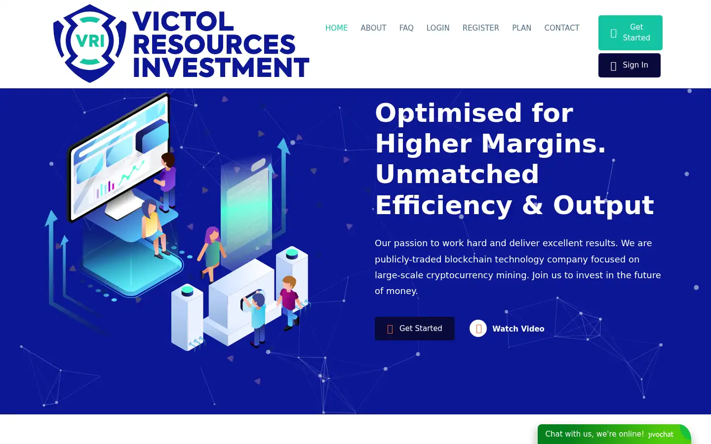 Screenshot of victolresourcesinvestment.cc