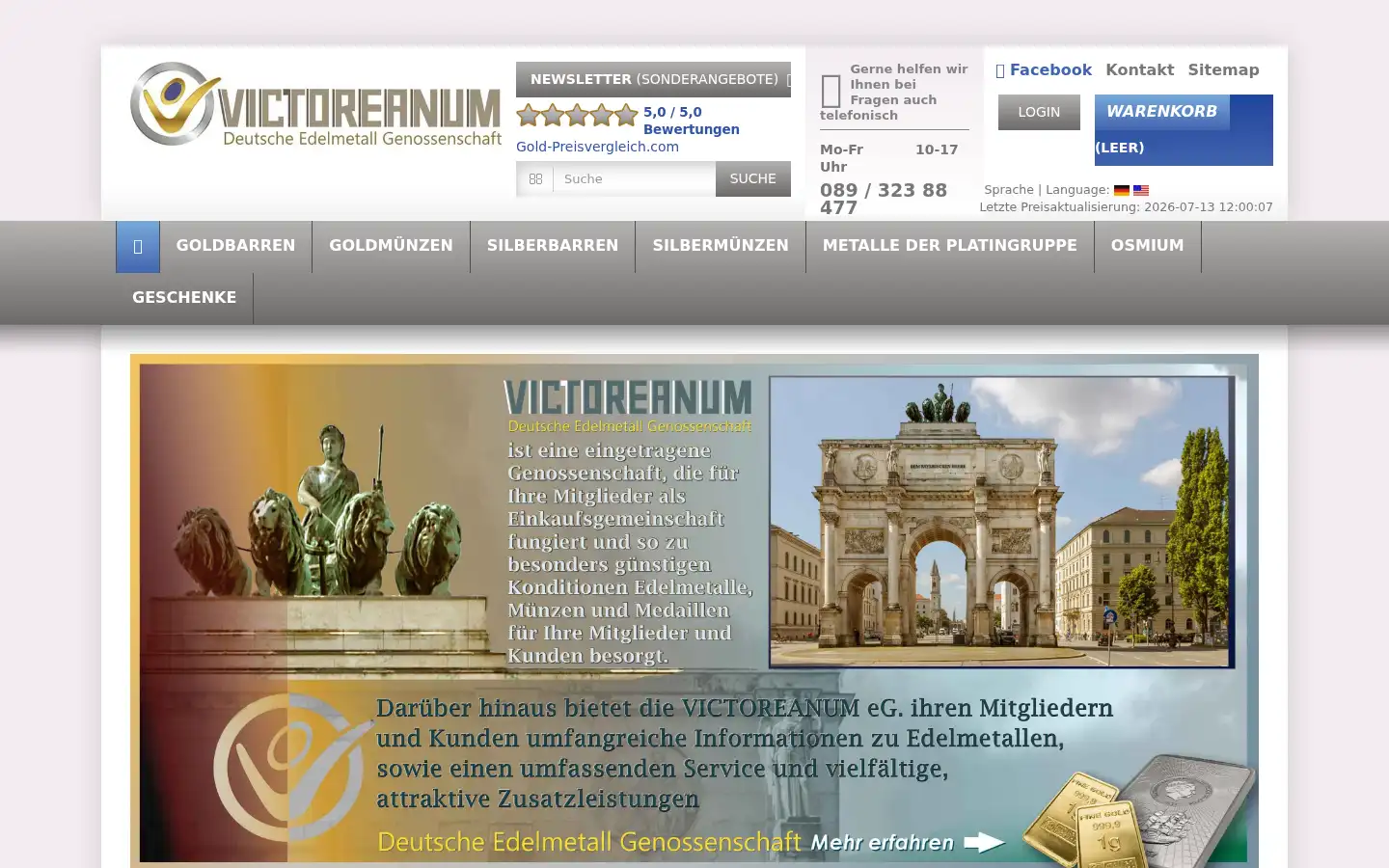 Screenshot of victoreanum.com