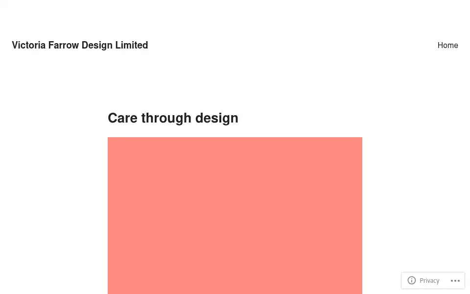 Screenshot of victoriafarrowdesignltd.design.blog