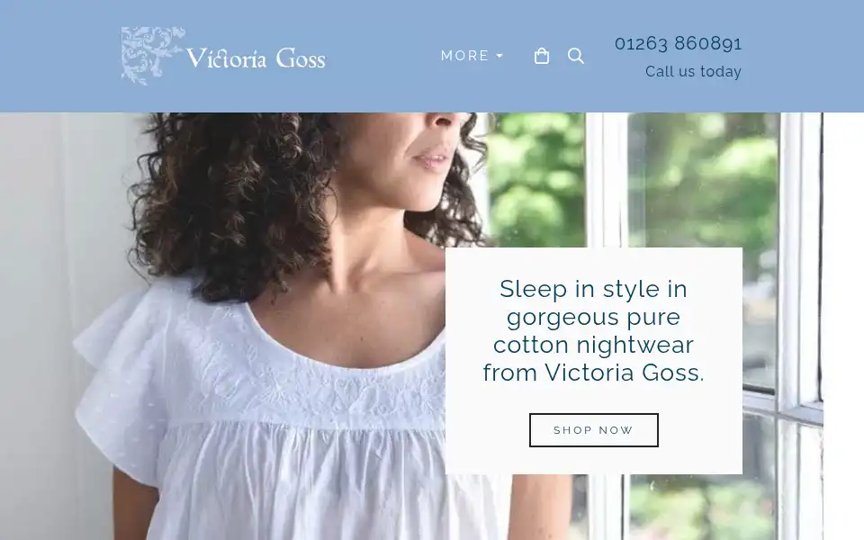 Screenshot of victoriagoss.co.uk