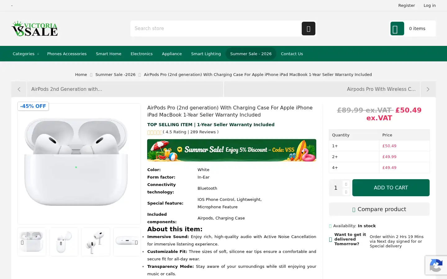 Screenshot of victoriasale.co.uk