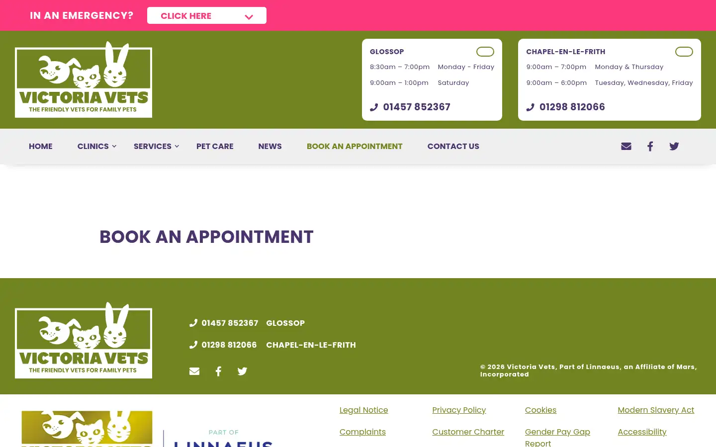 Screenshot of victoriavets.co.uk