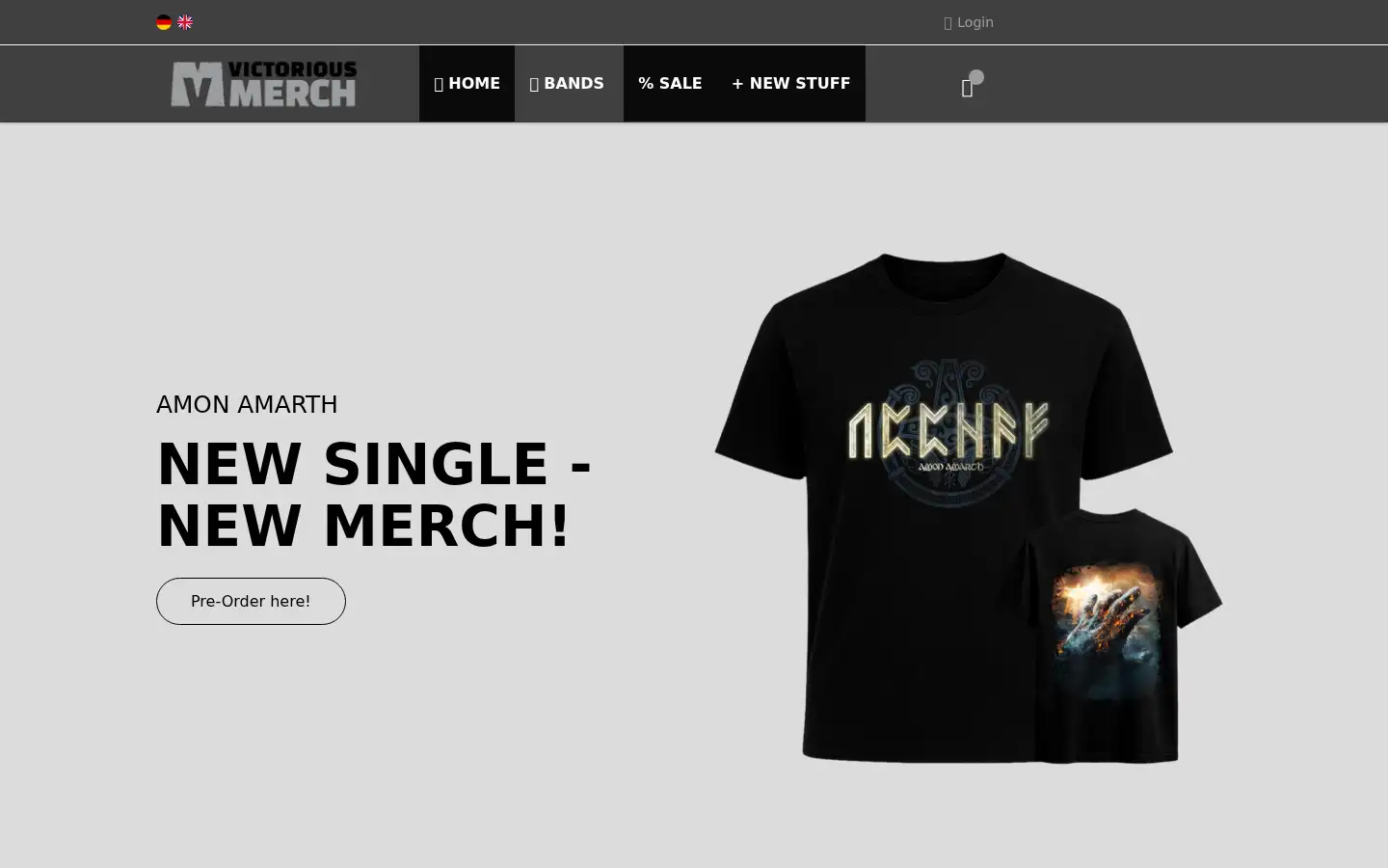 Screenshot of victoriousmerch.de