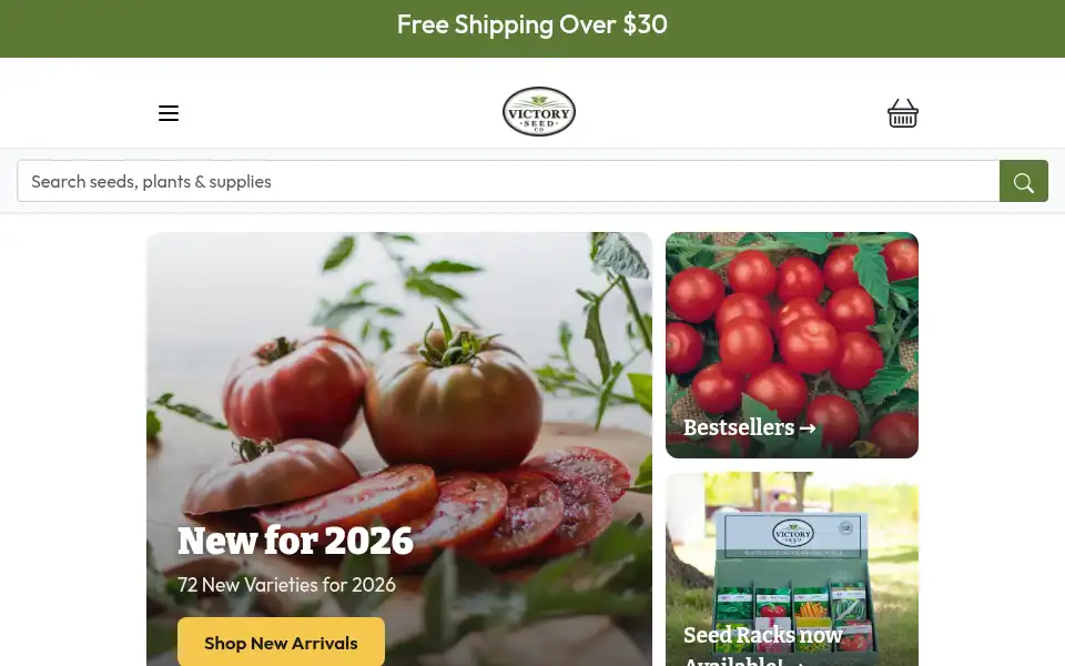 Screenshot of victoryseeds.com