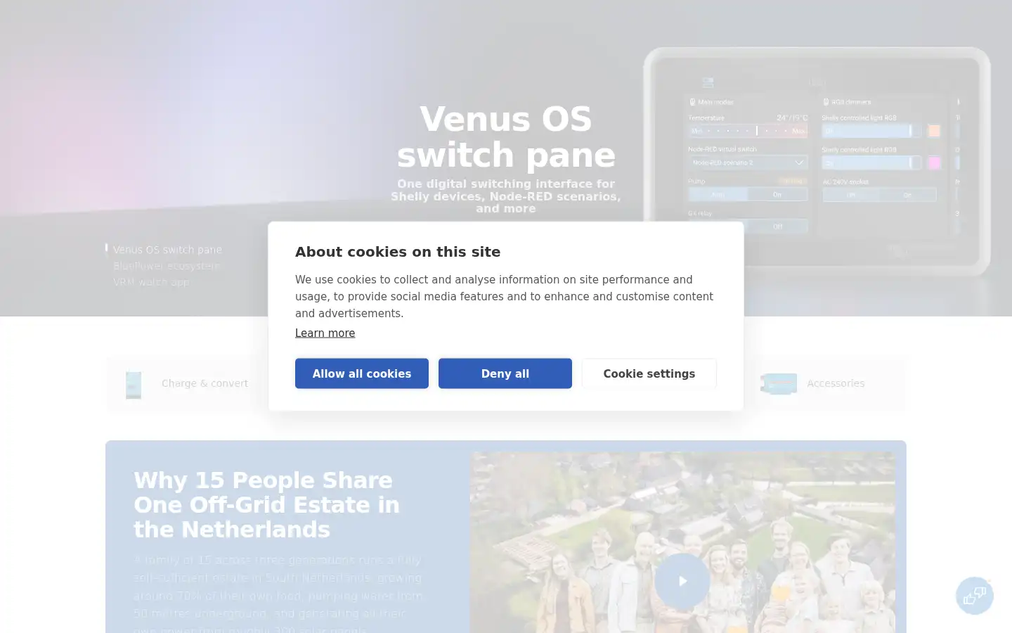 Screenshot of victronenergy.com