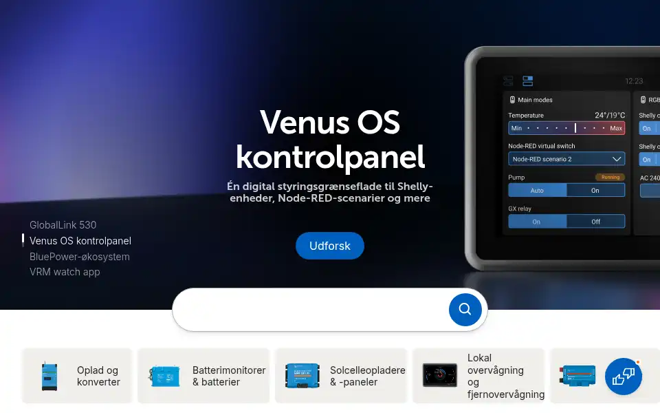 Screenshot of victronenergy.dk