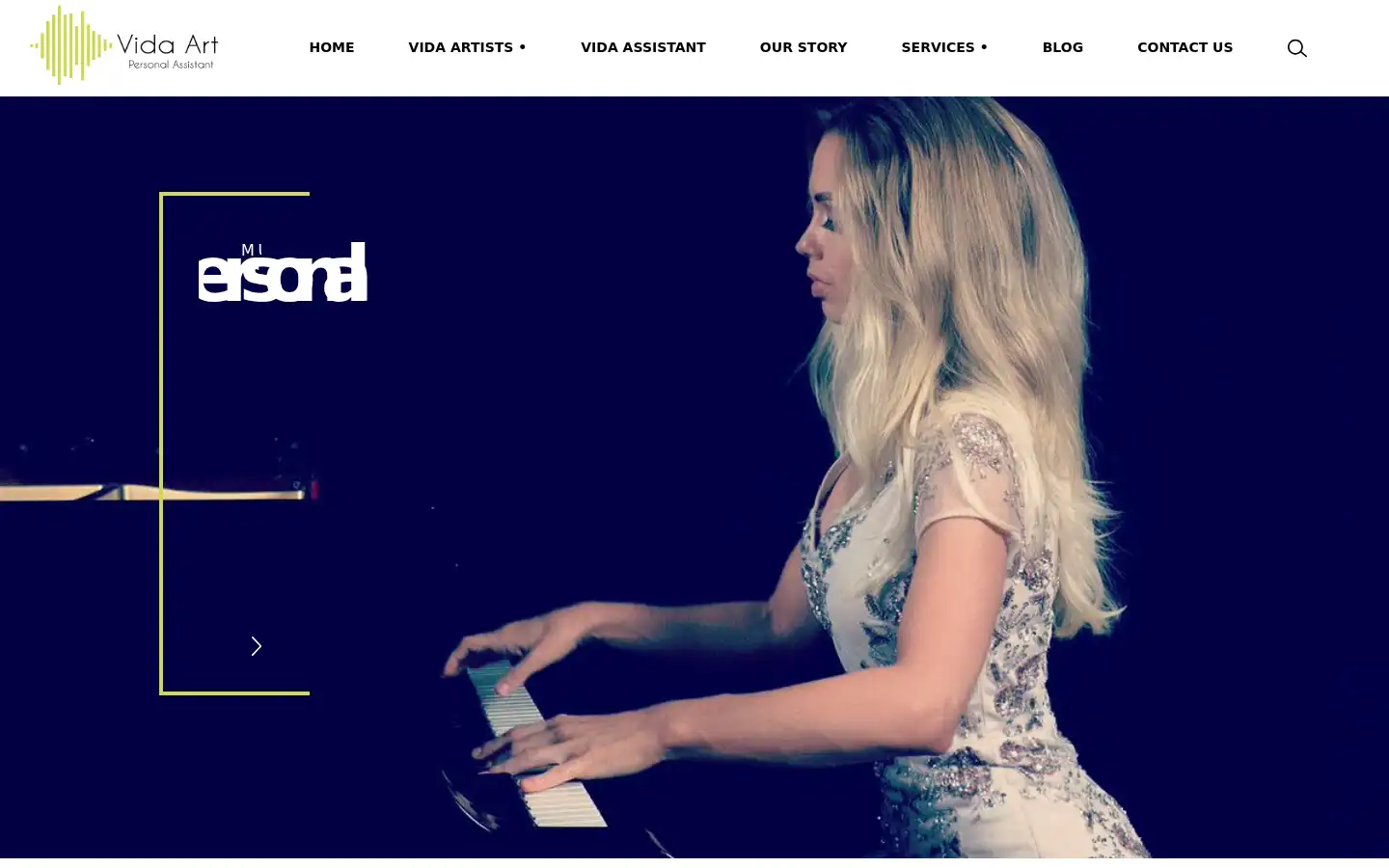 Screenshot of vidaartmanagement.com