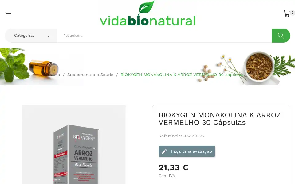 Screenshot of vidabionatural.com