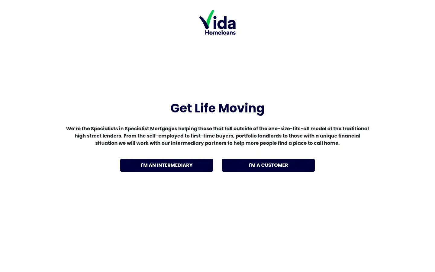 Screenshot of vidahomeloans.co.uk