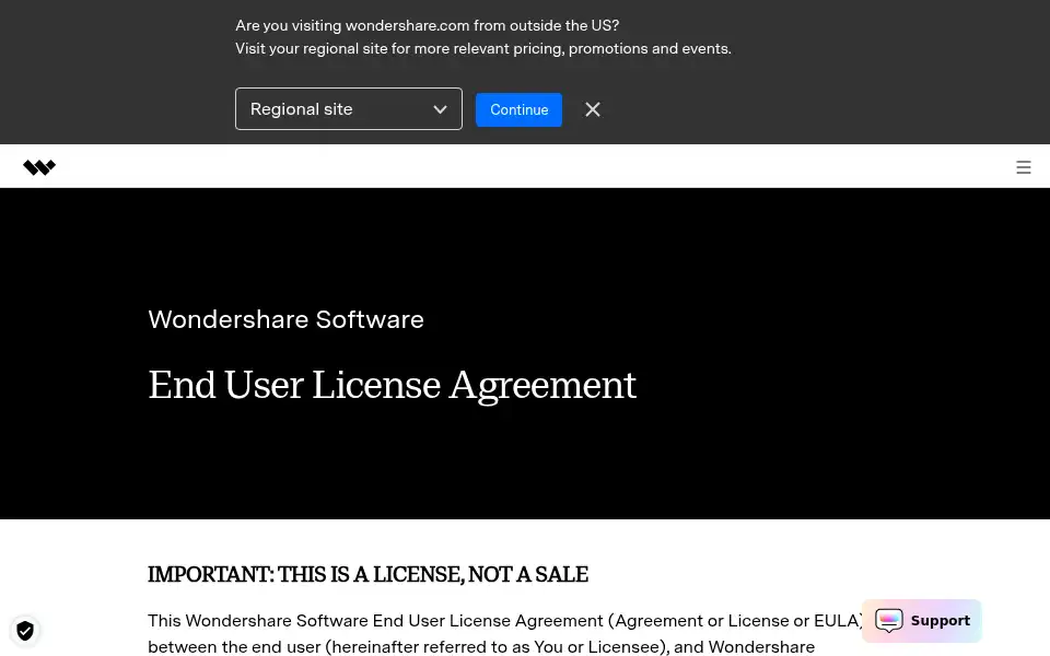 Screenshot of vidair.wondershare.com