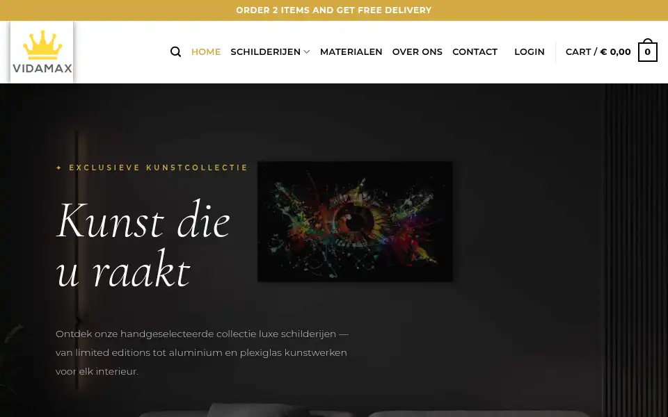 Screenshot of vidamax.nl