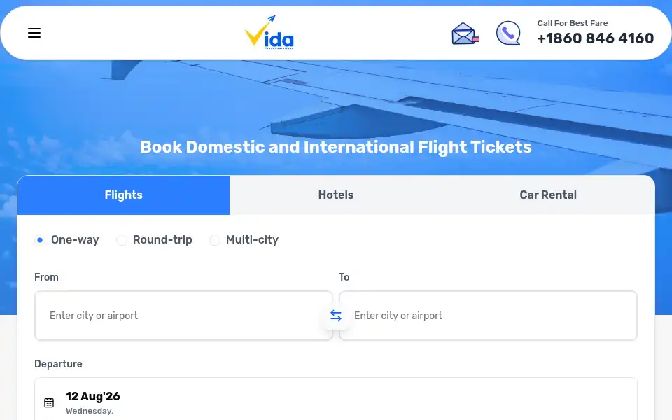 Screenshot of vidatravelsolutions.com
