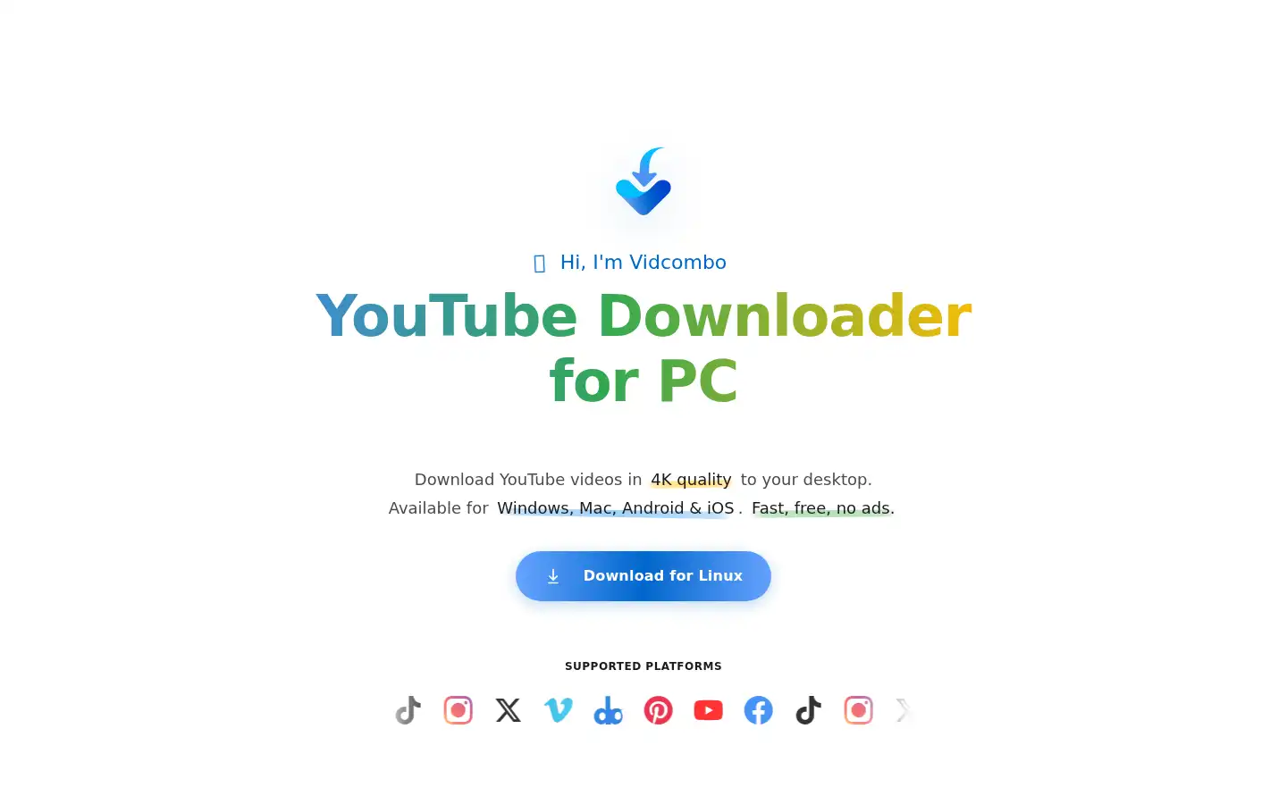 Screenshot of vidcombo.net