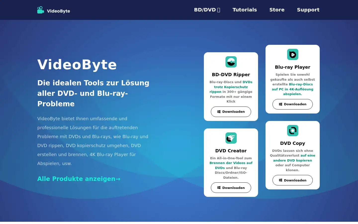 Screenshot of videobyte.de