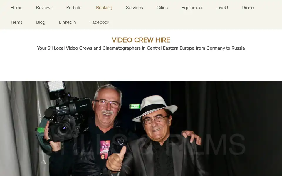 Screenshot of videocrewhire.com