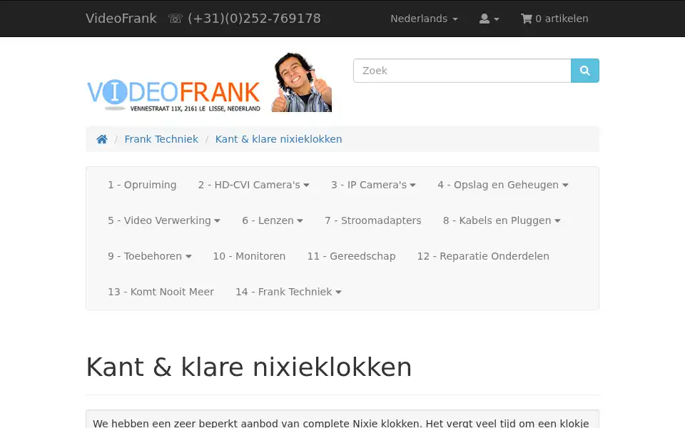 Screenshot of videofrank.nl
