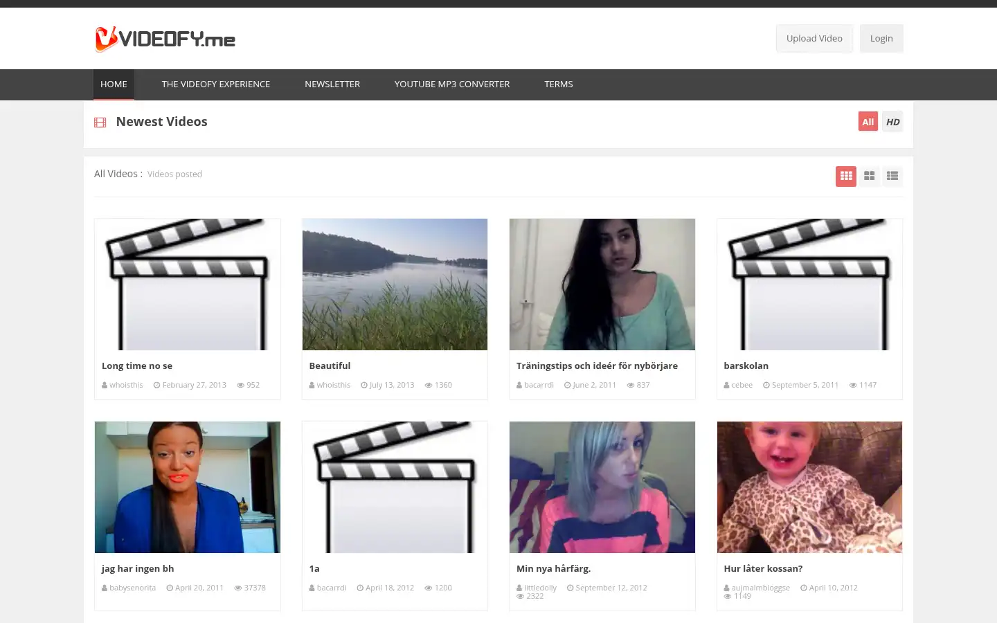 Screenshot of videofy.me