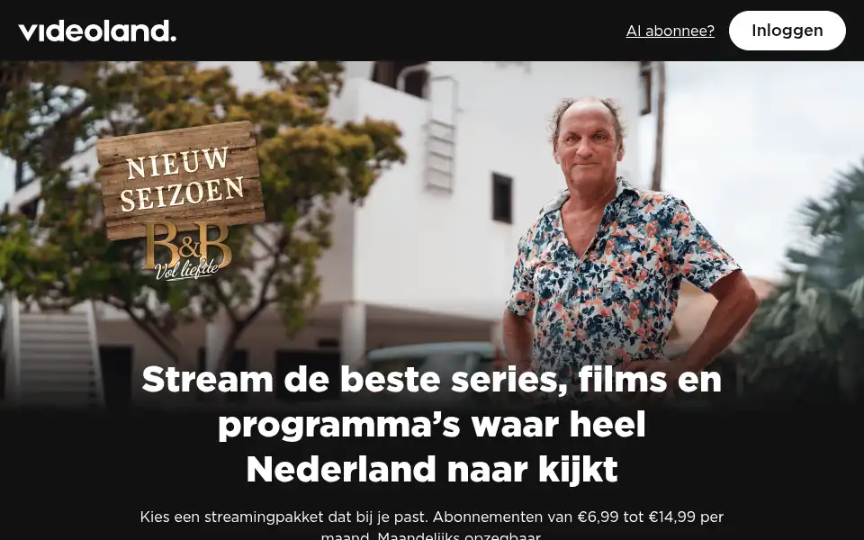 Screenshot of videoland.com
