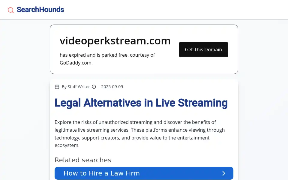 Screenshot of videoperkstream.com