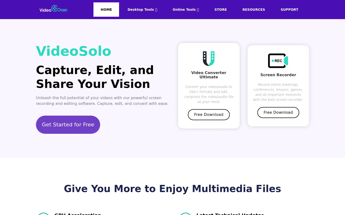 Screenshot of videosolo.com