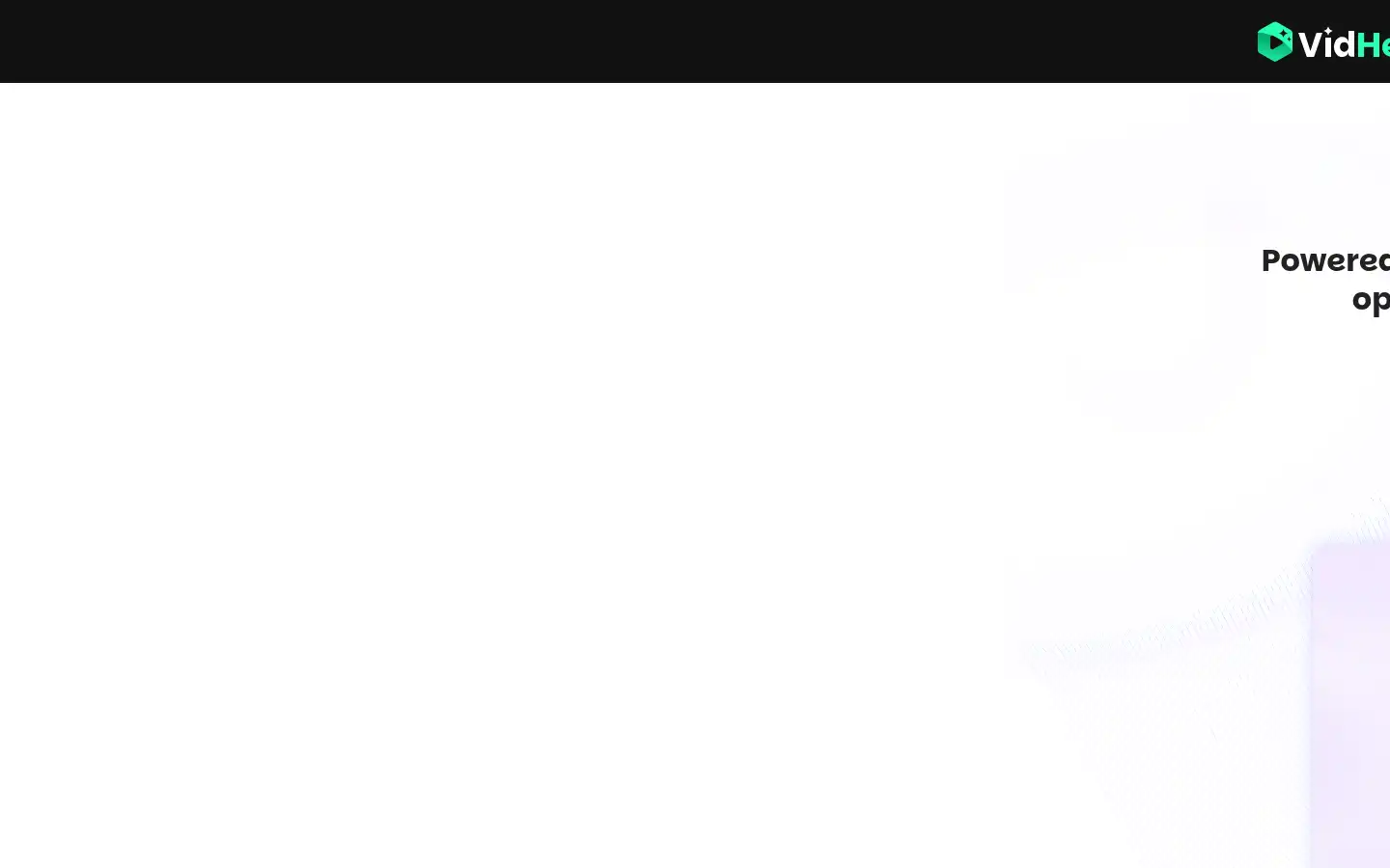 Screenshot of vidhex.ai