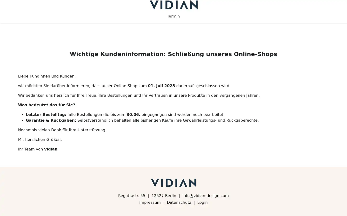 Screenshot of vidian.de