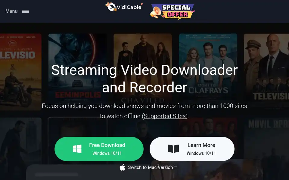 Screenshot of vidicable.com