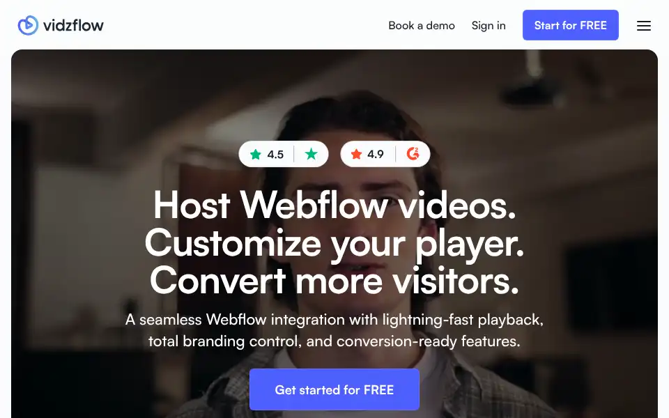 Screenshot of vidzflow.com