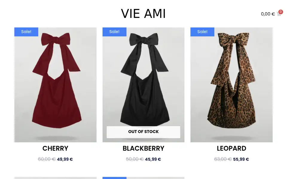 Screenshot of vieami.com