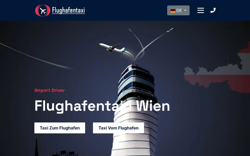 Screenshot of vienna-airport-driver.co.at