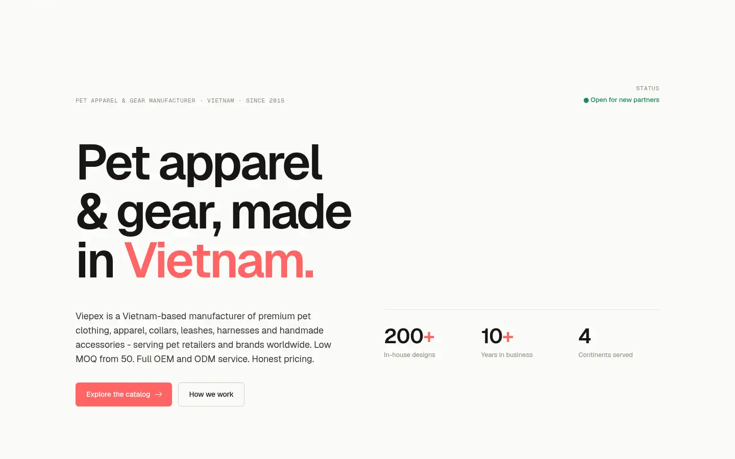 Screenshot of viepex.com