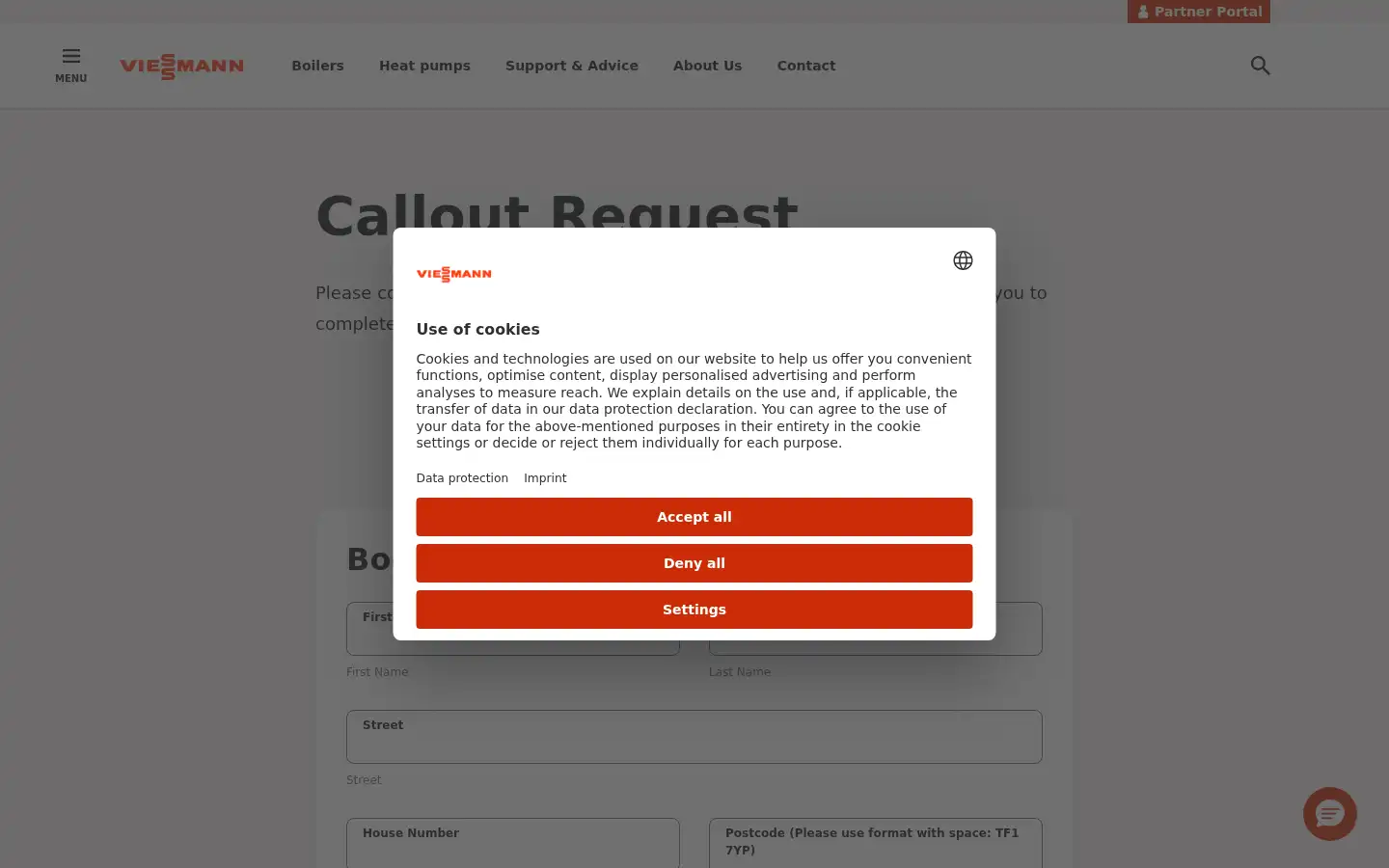Screenshot of viessmann.co.uk