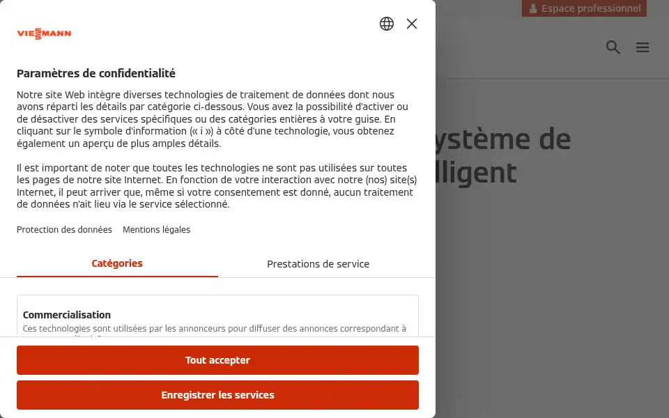 Screenshot of viessmann.fr