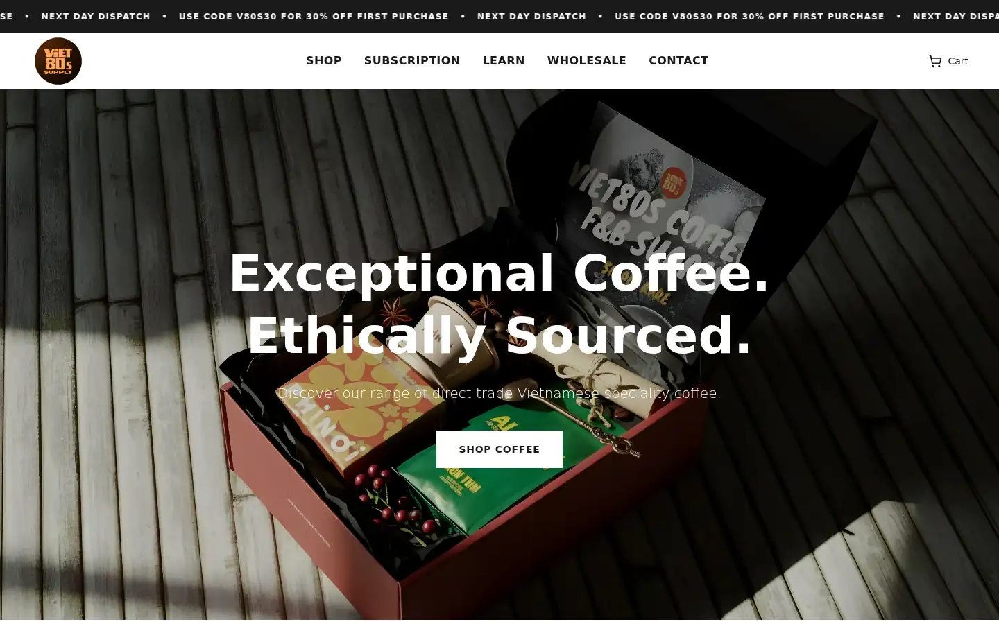 Screenshot of viet80ssupply.co.uk