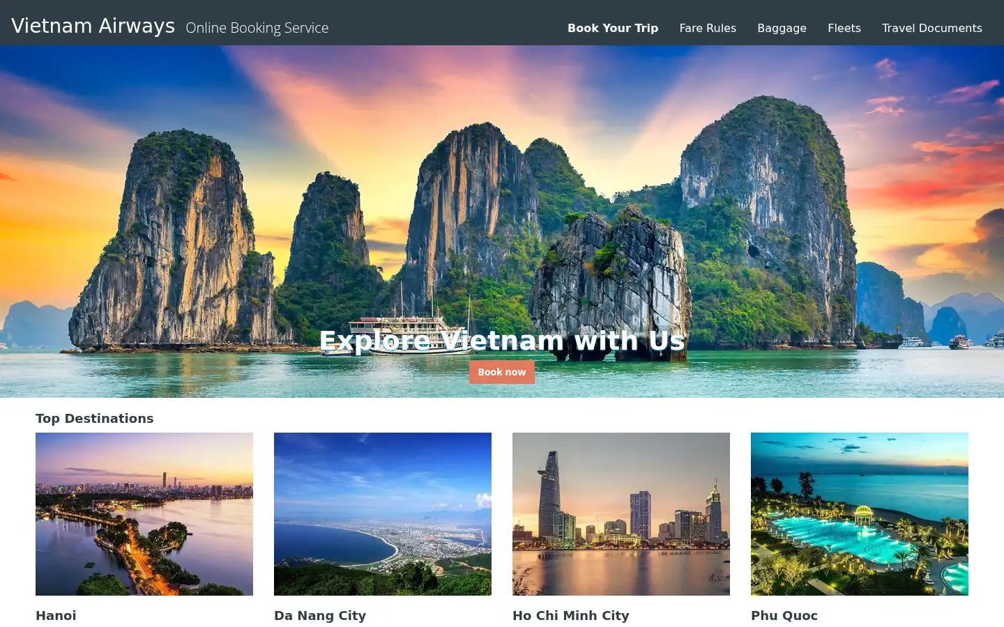 Screenshot of vietnamairways.org