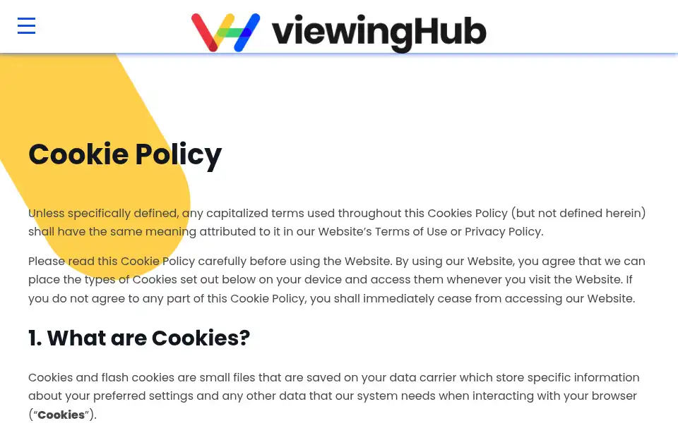 Screenshot of viewinghub.com
