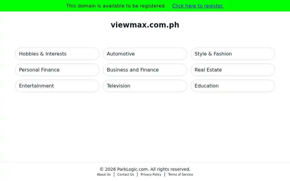 Screenshot of viewmax.com.ph