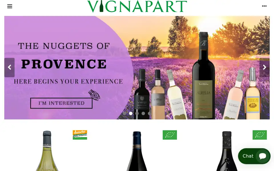 Screenshot of vignapart.com