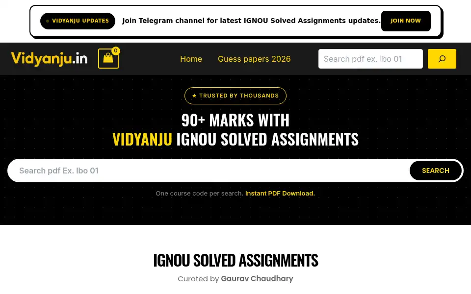 Screenshot of vigyanju.com