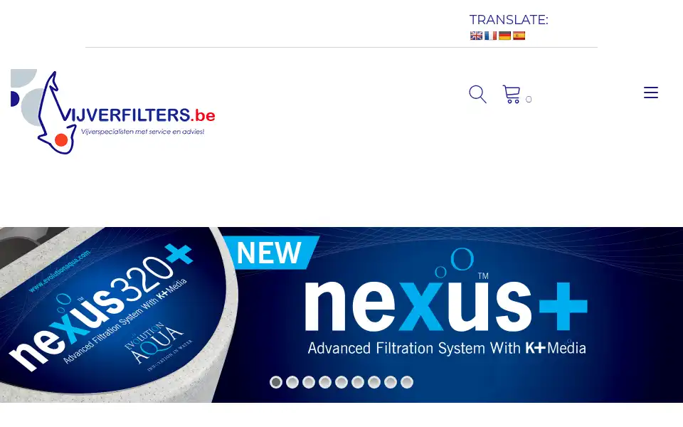 Screenshot of vijverfilters.be