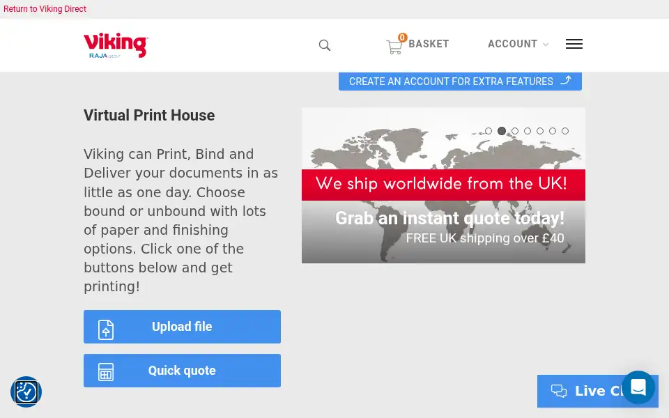 Screenshot of viking-virtualprinthouse.co.uk