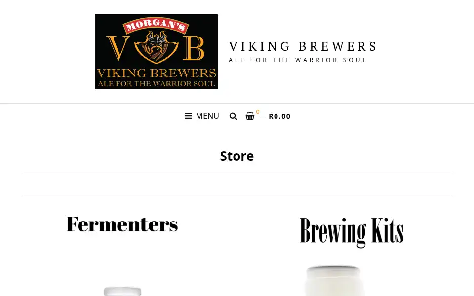 Screenshot of vikingbrewers.co.za