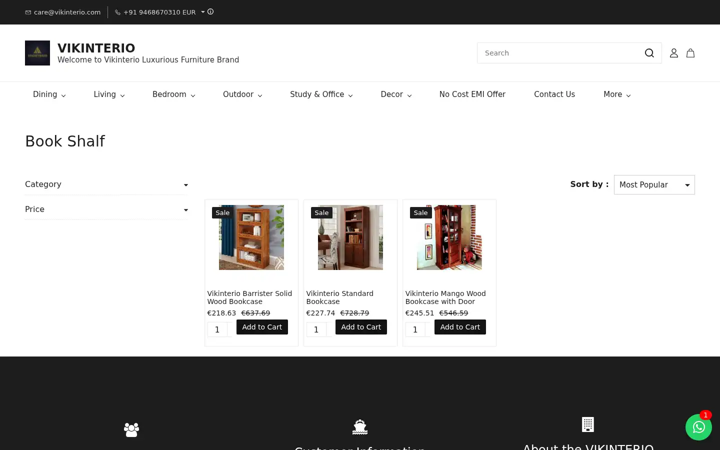 Screenshot of vikinterio.com