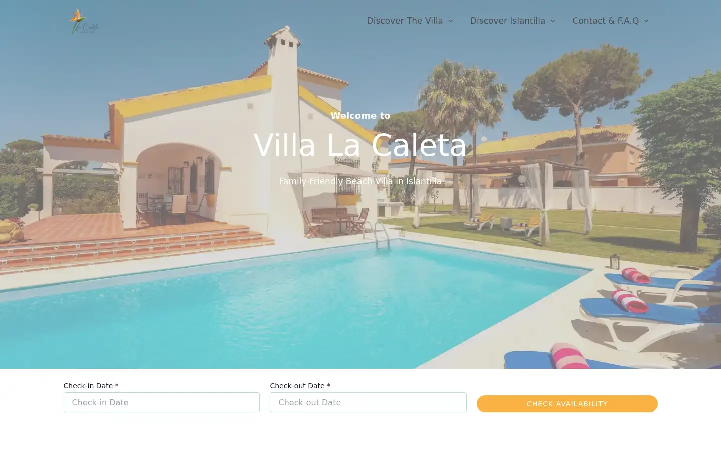 Screenshot of vilalacaleta.com
