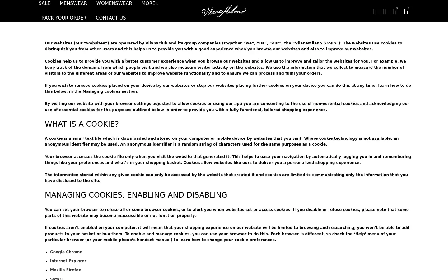 Screenshot of vilanamilano.com