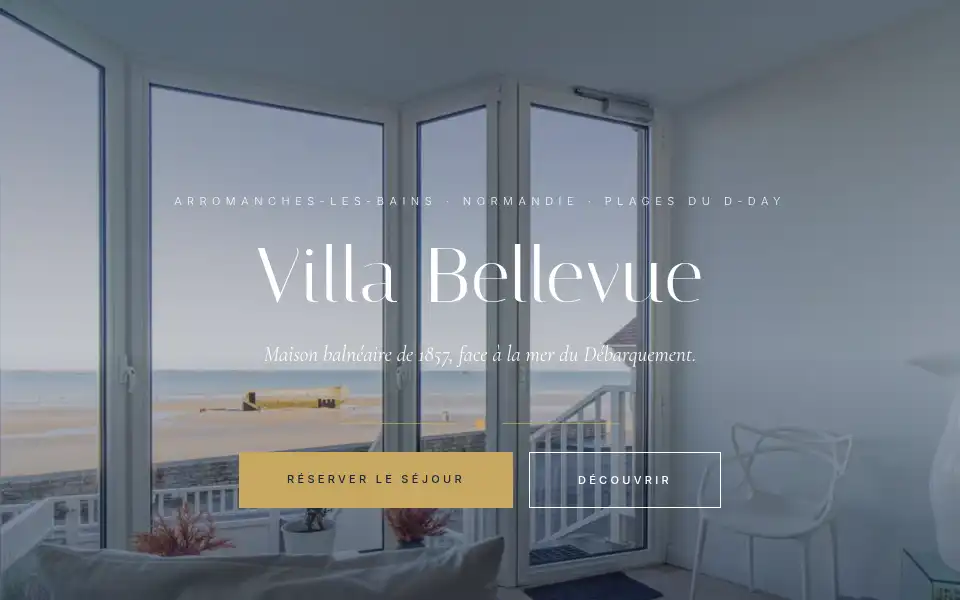 Screenshot of villabellevuearromanches.com