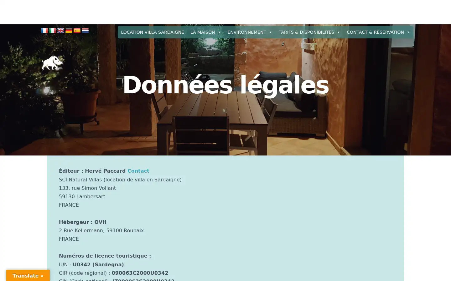 Screenshot of villacapotesta.com