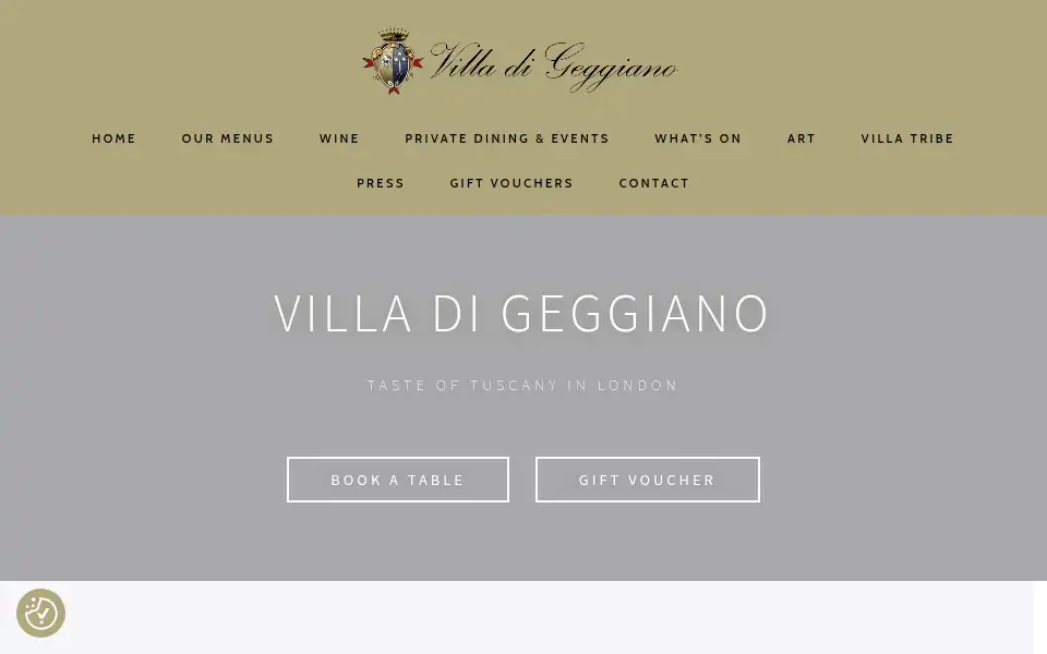 Screenshot of villadigeggiano.co.uk