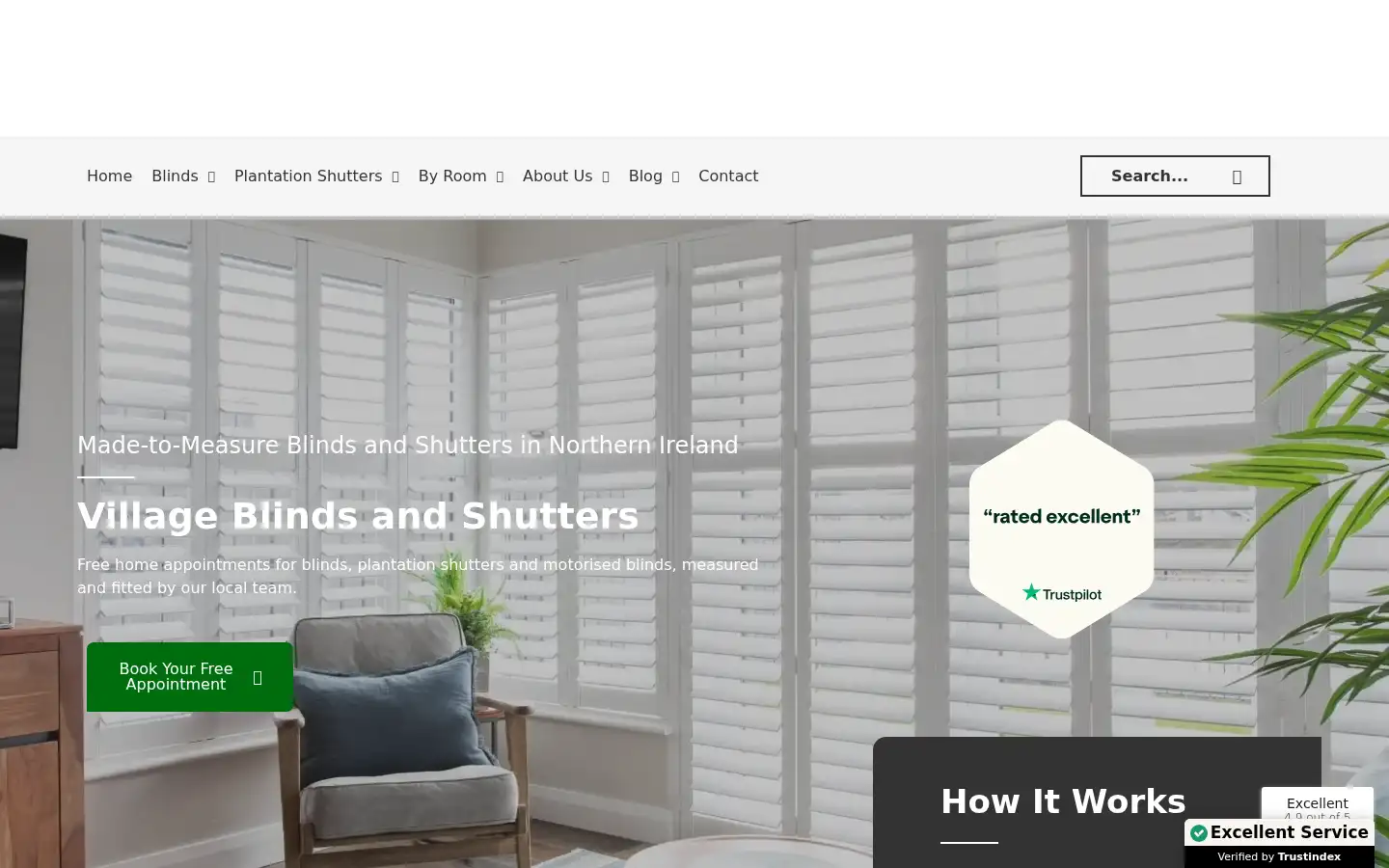 Screenshot of villageblinds.com