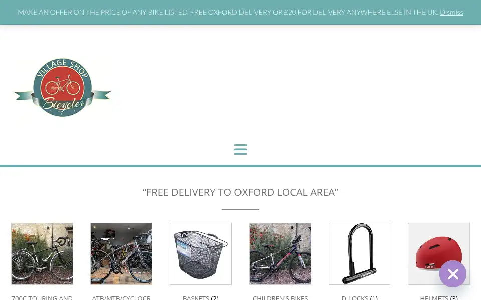 Screenshot of villageshopbicycles.co.uk